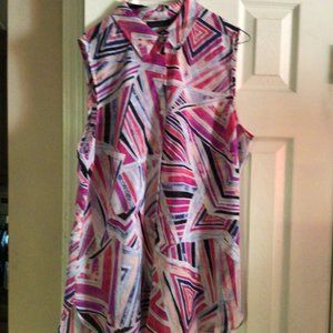 Colorful Button down blouse